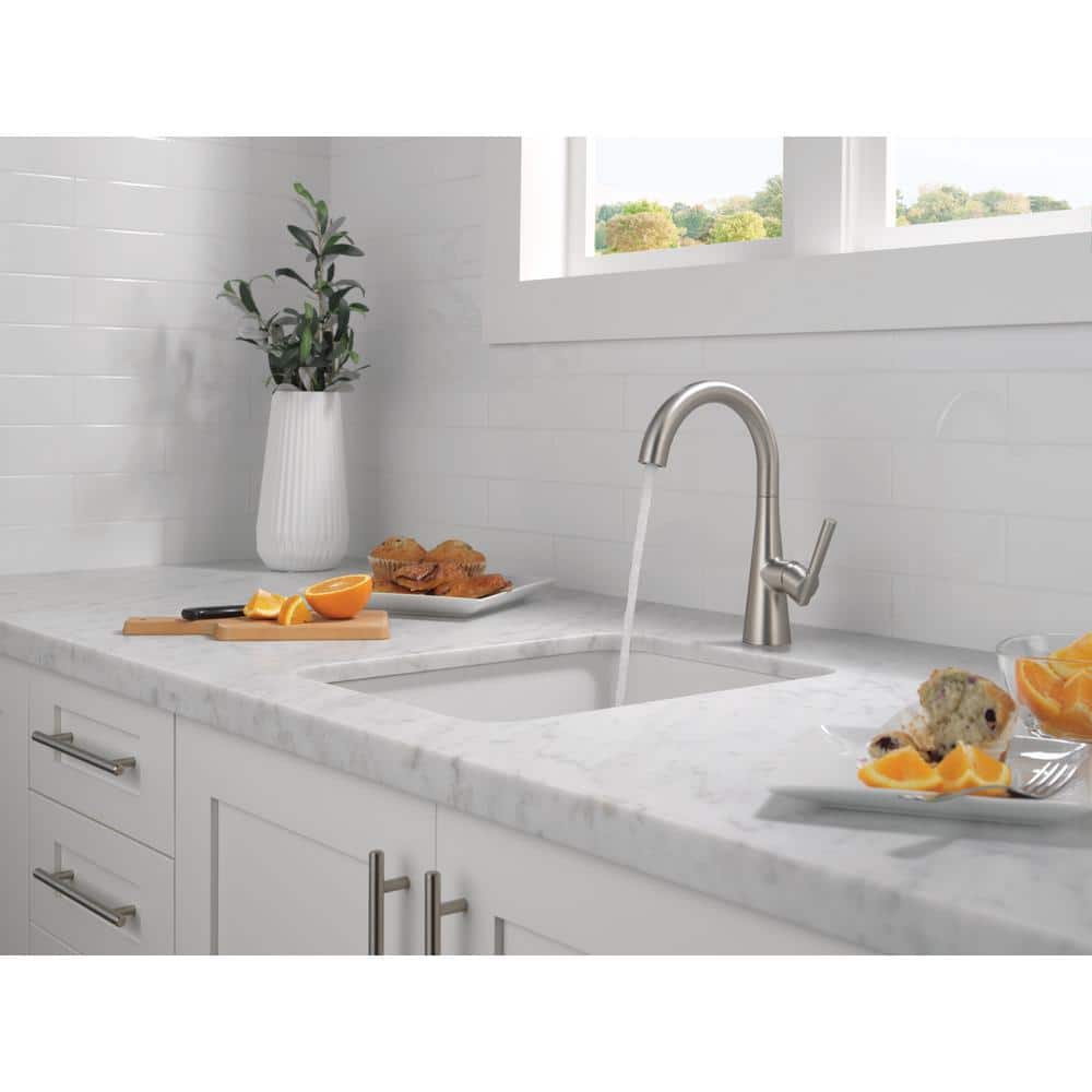SpotShield Stainless Steel Single Handle Bar Prep Faucet