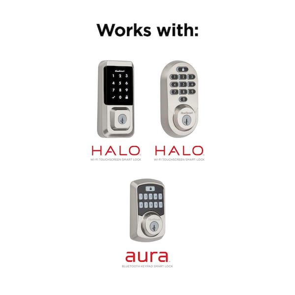 Kwikset 99390-001 Halo Wi-Fi Smart Lock Keyless Entry Electronic  Touchscreen Deadbolt Featuring SmartKey Security, Satin Nickel（並行輸入品） 
