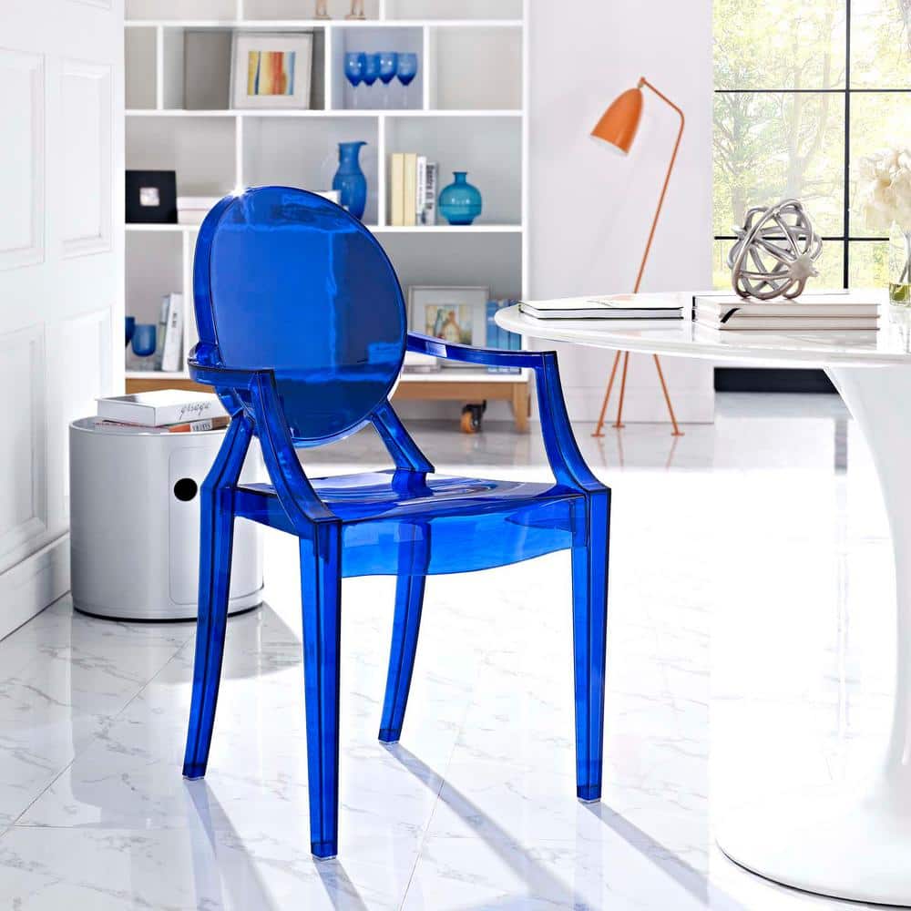 Aqua Breeze Transparent Plastic Arm Chair