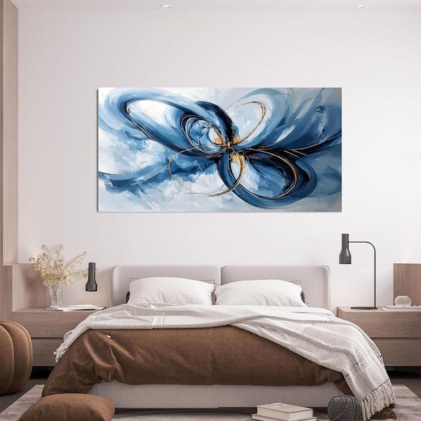 Blue Abstract Wall Art Abstract Art Wall Decor Modern Artwork