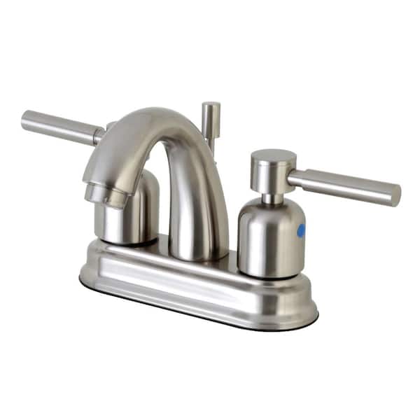 Kingston Brass Concord 4 in. Centerset 2-Handle Bathroom Faucet in Brushed Nickel