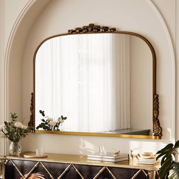 GLSLAND Vintage 44 in. W x 32 in. H Arched Polyurethane Framed