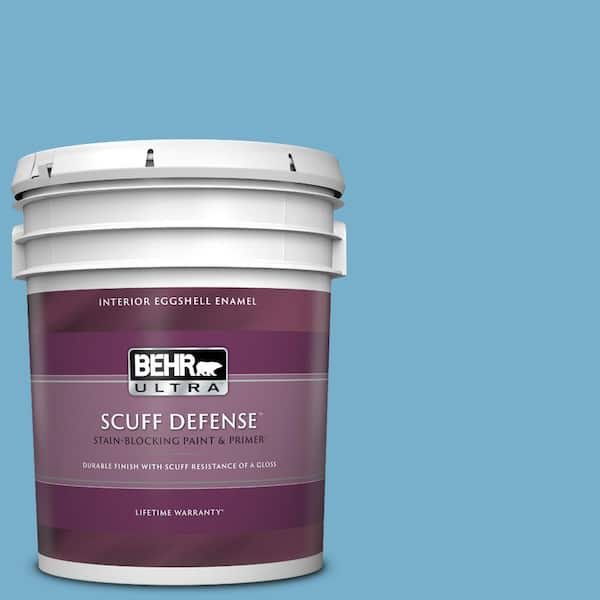 BEHR ULTRA 5 gal. #550D-5 Ocean Cruise Extra Durable Eggshell Enamel Interior Paint & Primer