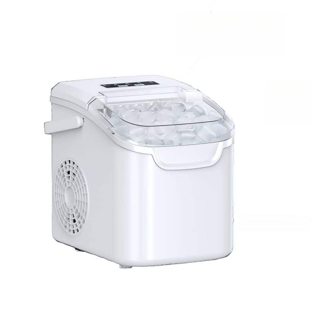 8.66 in. 26 lb. Portable Ice Maker Bullet Ice Machine with Selectable Ice Size in White for Home/Office/Bar price history on PriceWatchPro