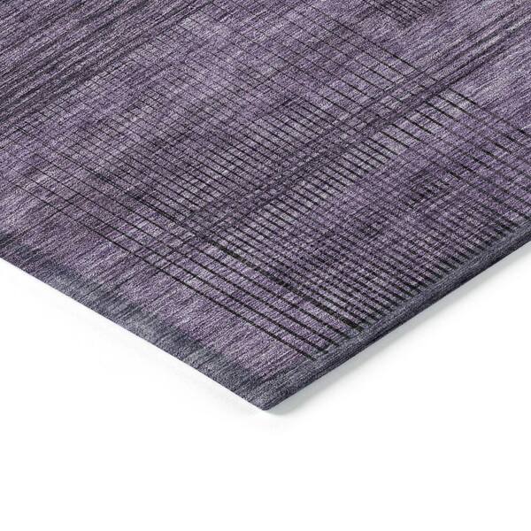 Chantille Machine Washable Indoor/Outdoor Abstract ACN820 Plum 8 ft. x 8 ft. Area Rug
