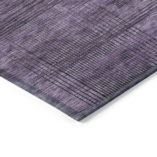 Chantille Machine Washable Indoor/Outdoor Abstract ACN820 Plum 8 ft. x 10 ft. Area Rug