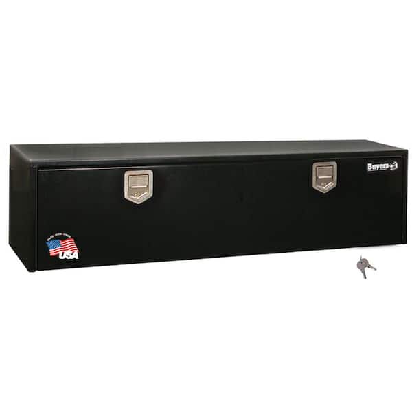 18 in. x 18 in. x 60 in. Gloss Black Steel Underbody Truck Tool Box