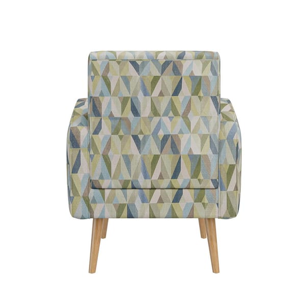 Handy Living Mindy Pastel Multi-Color Green and Blue Prism Fabric