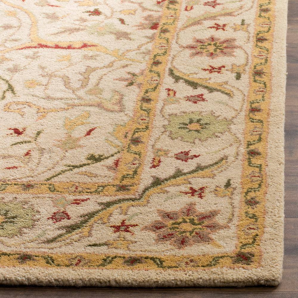 Ivory Hand-Tufted Wool 4' x 6' Rectangular Area Rug