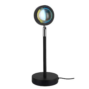 11 .2 in. Black Multi-Color RGB Sunset Lamp with Remote Control and 16 Color Changing Modes