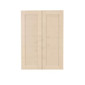 Lancaster Shaker Assembled 24x42x12 in. Wall Cabinet with 2 Doors 3 Shelves in Stone Wash