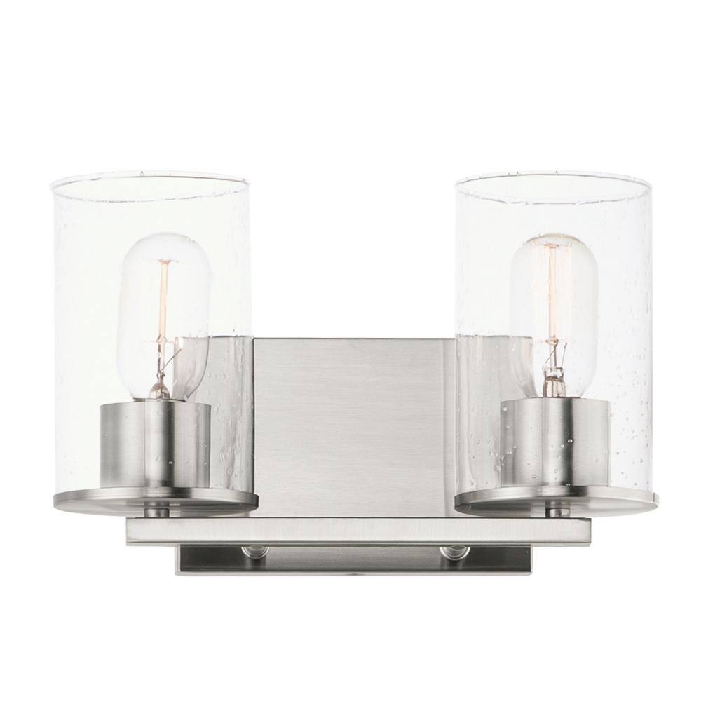 Sleek 40 in. 2-Light Satin Nickel Bath Vanity Light price history on PriceWatchPro