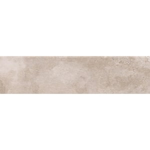 Oasis Beige Bullnose 3 in. x 12 in. Matte Porcelain Floor and Wall Tile Trim (20 linear feet/Case)