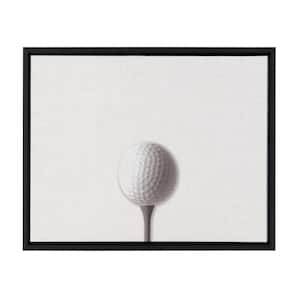 Sylvie "Golf Ball Portrait Horizontal" Framed Canvas Sports Wall Art 24 in. x 18 in.