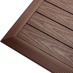 1/6 ft. x 1 ft. Quick Deck Composite Deck Tile Outside Corner Fascia in California Redwood (2-Pieces/Box)