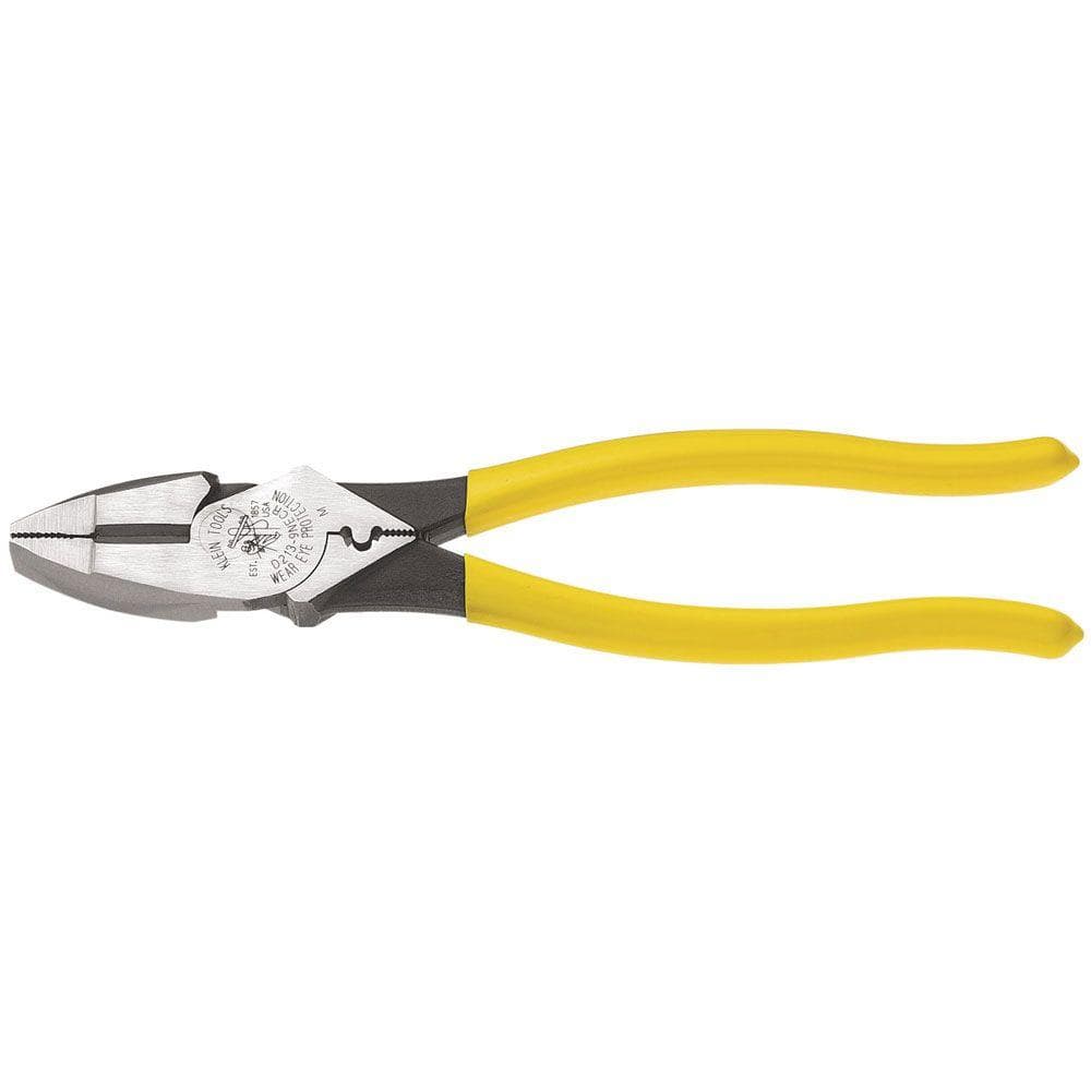 Klein Tools 9 in. High Leverage Side Cutting Pliers with Connector