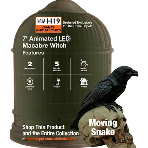 Home Accents Holiday 7 FT Wicked Woods Animated LED Macabre Witch