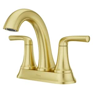 Ladera 4 in. Centerset 2-Handle Bathroom Faucet in Brushed Gold