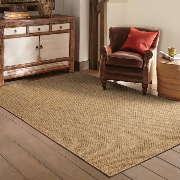 Sanibel Dark Natural Doormat 3 ft. x 5 ft. Indoor/Outdoor Patio Area Rug