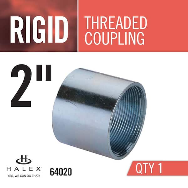 Pipe Galvanized Rigid Conduit Coupling Fits 2" 2.375 o.d Lot of 10 