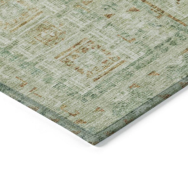 Chantille Machine Washable Indoor/Outdoor Abstract ACN2173 Green 1 ft. 8 in. x 2 ft. 6 in. Accent Rug