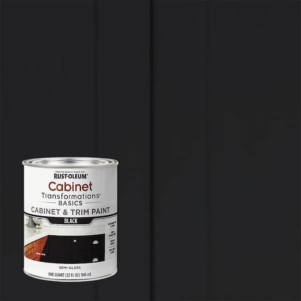 Rust-Oleum Transformations 1 qt. Black Cabinet Paint (4 Pack) 372012 ...