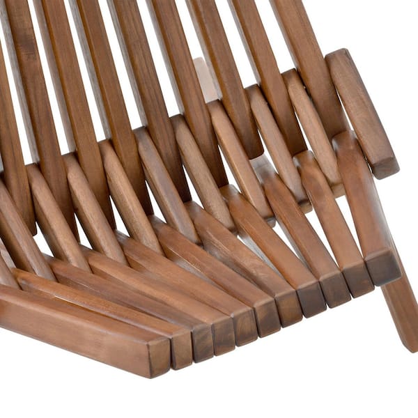 Folding Wood Chair, Portable Natural Solid Wood Seating for Indoor