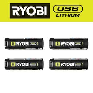 USB Lithium-Ion 2.0 Ah Rechargeable Batteries (4-Pack)