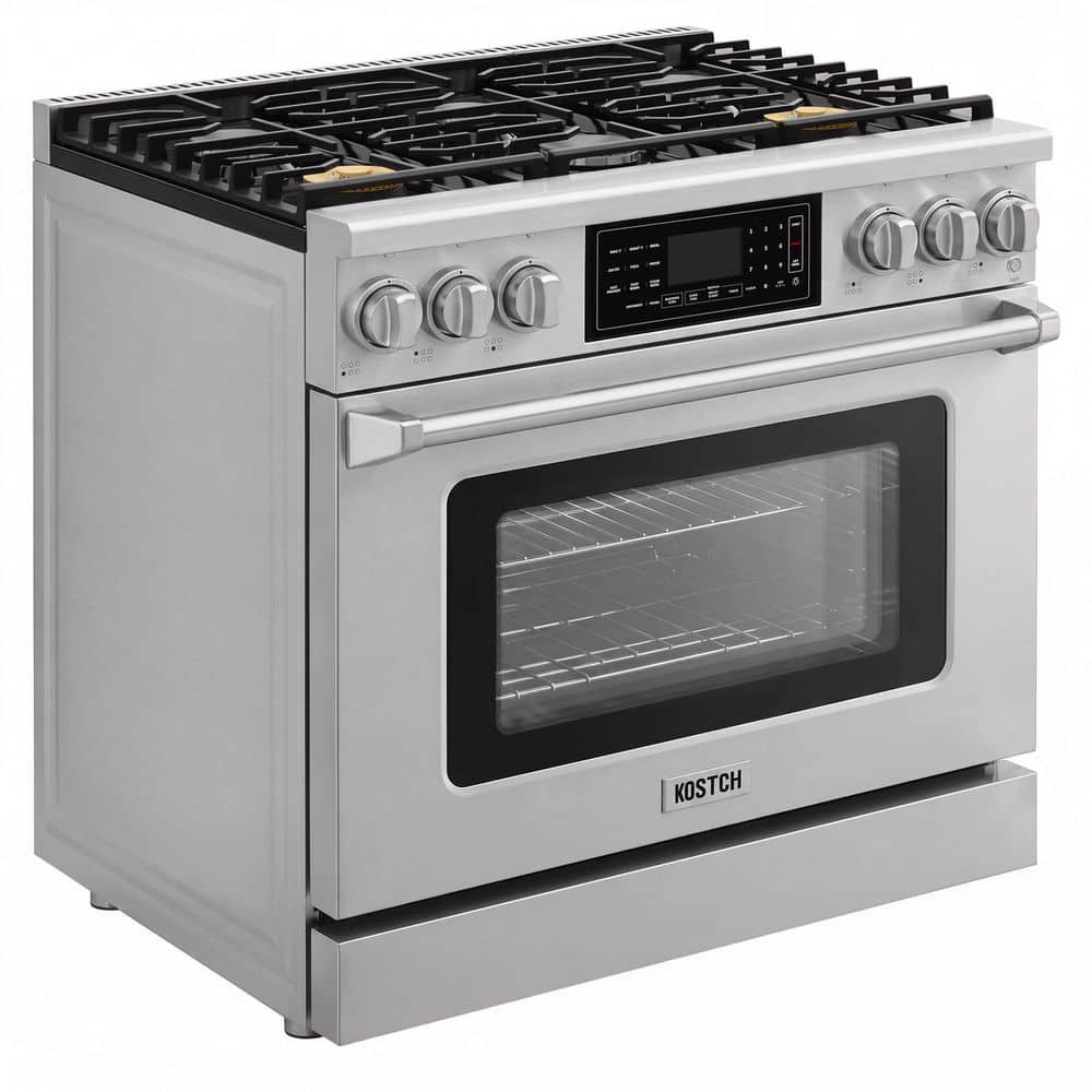 Tilt Panel 36 in. 6-Burner Freestanding Propane Gas Range w/6.2 cu. ft. Self Clean Air Fry Conv. Oven in Stainless Steel price history on PriceWatchPro