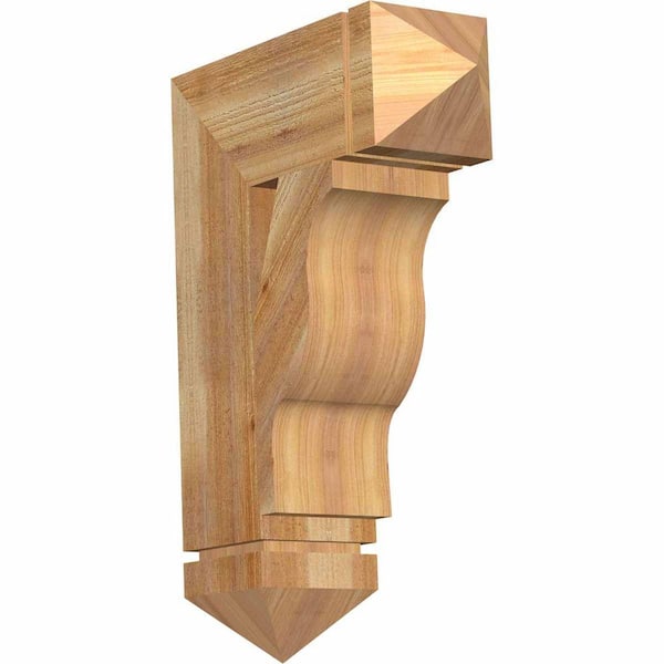 Ekena Millwork 6 in. x 26 in. x 18 in. Western Red Cedar Funston Arts and Crafts Rough Sawn