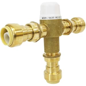 3/4 in. Brass Thermostatic Mixing Valve with Push Connections