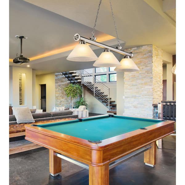 brushed nickel billiard light