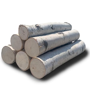 (13080) Decorative White Birch Logs, Natural Wood Home Decor 15.5-17.5 in. L x 1.5-4 in. W x 1.5-4 in. H (Set of 6)