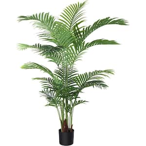 5 ft. Green Artificial Areca Palm Plant Fake Palm Tree