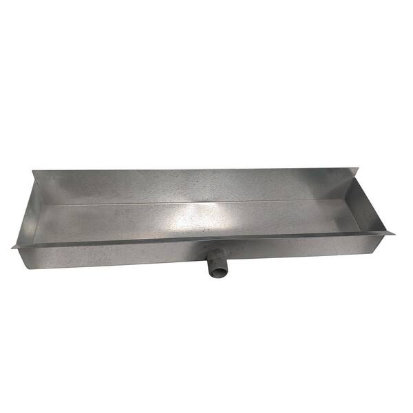 Master Flow 6 in. x 6 in. Split Pitch Pan with Open Bottom - Soldered