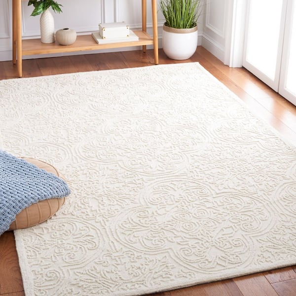 Martha Stewart Ivory 9 ft. x 12 ft. Moroccan High-Low Area Rug