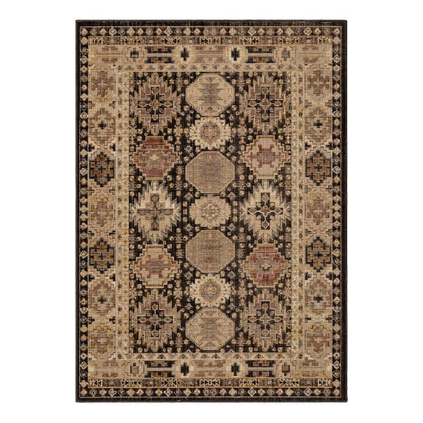 Home Decorators Collection Tristan Charcoal 5 ft. x 7 ft. Medallion Indoor Area Rug
