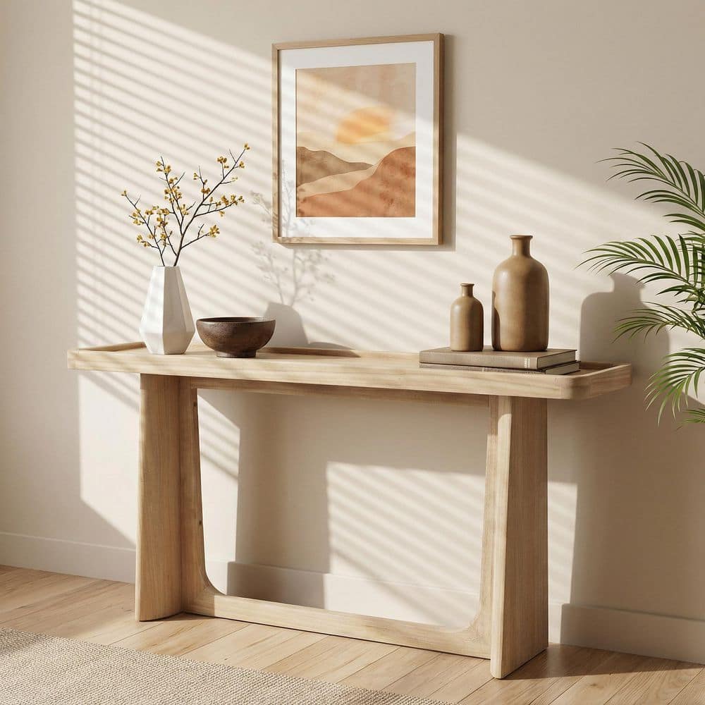 CHRISTOPHER KNIGHT HOME Natural 58 in. Farmhouse Rectangle Solid
