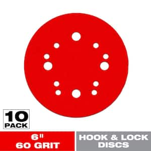 6 in. 60-Grit Hook and Lock ROS Sanding Discs