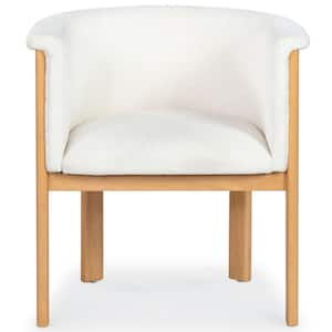 Katemarie Ivory/Natural 17.7 in. Wood Dining Chair