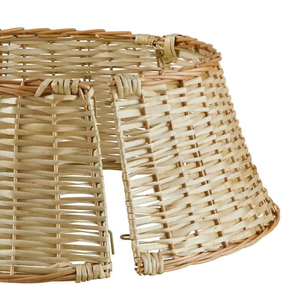 Home Accents Holiday 27 in. Rattan Tree Collar- Natural- 3-Pieces