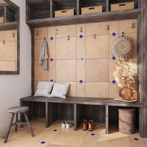 Terralis 2 in. x 2 in. Glossy Royal Blue Porcelain Square Wall and Floor Tile Sample