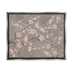Cherry Blossom Pattern Composition Design by Diane Stimson Floater Framed Nature Art Print 31 in. x 25 in.