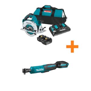 18V X2 LXT (36V) Brushless 7-1/4 in. Circular Saw Kit 5.0Ah with 3/8 in./1/4 in. 18V LXT Square Drive Ratchet