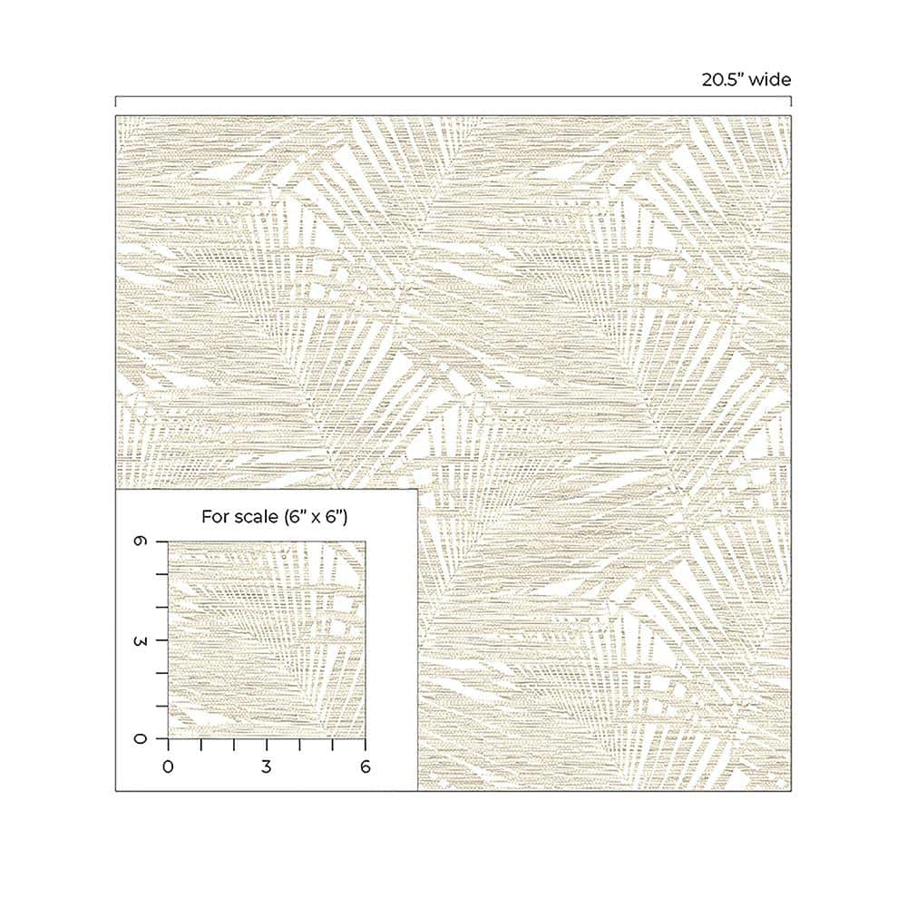 Coconut Vinyl Peel and Stick Tropical Wallpaper Roll