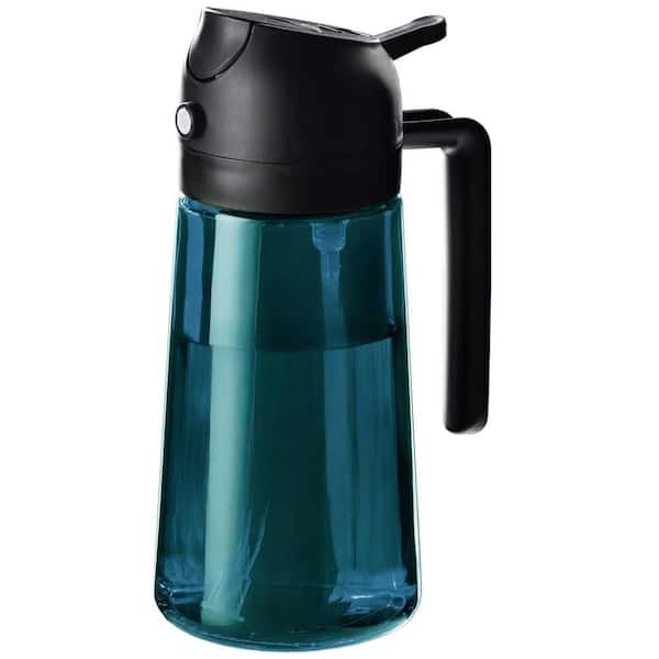 16 oz. 2 in 1 Glass Olive Oil Sprayer for Cooking, Kitchen Gadgets, Air Fryer, Salad and BBQ, Blue Black (1-Pack)