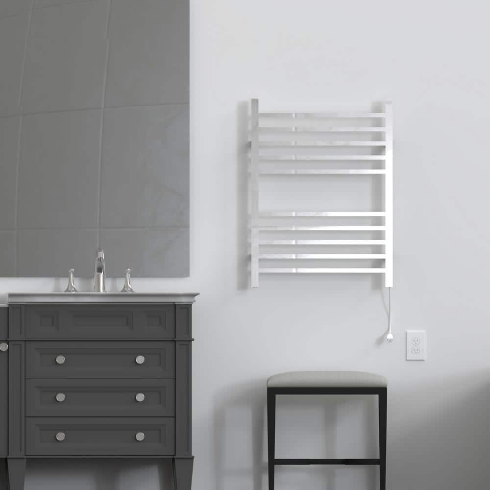 Polished Stainless Steel Wall Mounted Electric Towel Warmer