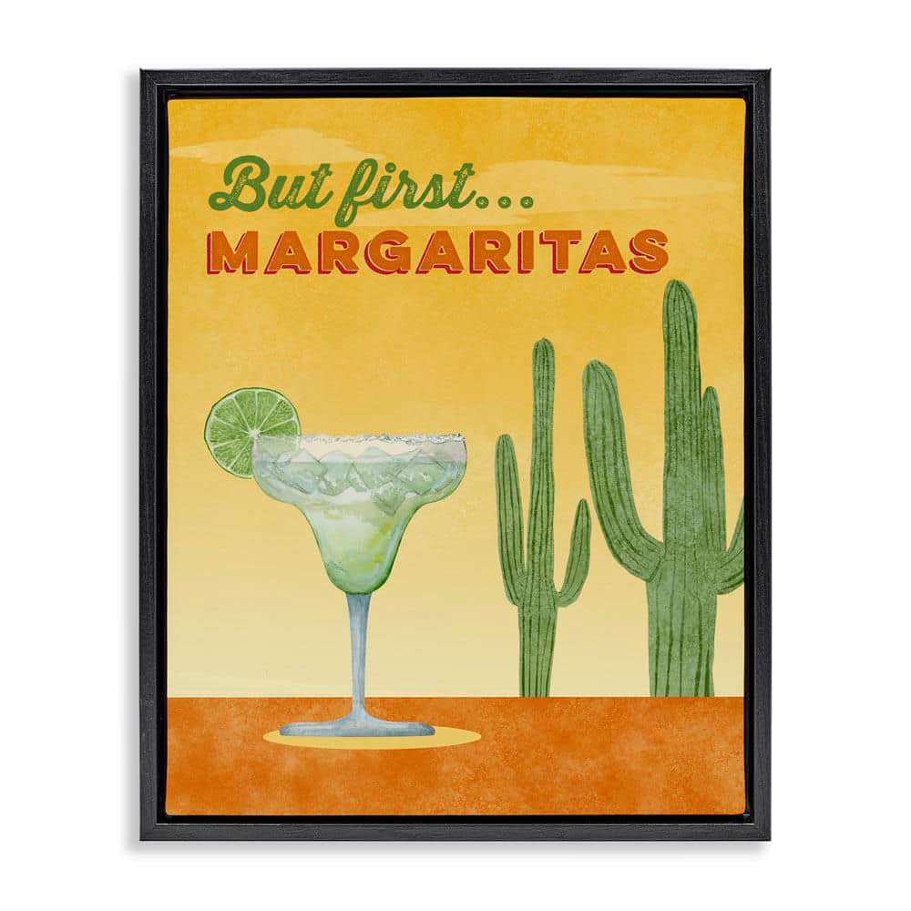Margarita & Desert Cactus by Brett Blumenthal Black Floater Frame Food Graphic Art Print 21 in. x 17 in. price history on PriceWatchPro