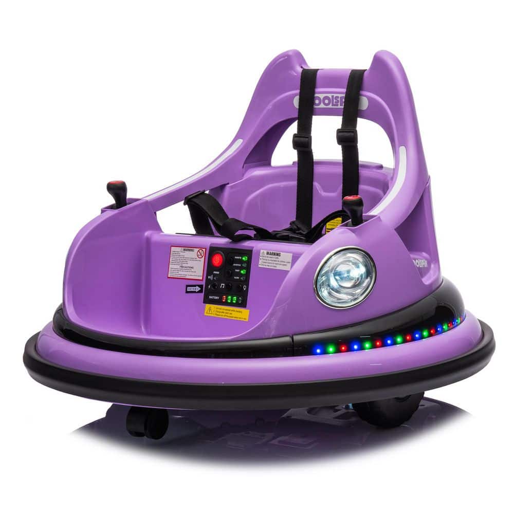 Purple 12V Electric Bumper Car for Kids with Remote Control, LED Lights, Bluetooth, Anti-collision Padding, Safety Belt price history on PriceWatchPro