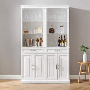 Stanton White Bar Cabinet Set (2-Piece)